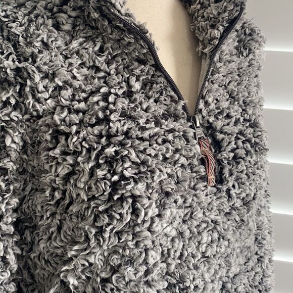 Weatherproof gray nubby soft 3/4 zip up sweater M - Picture 2 of 9
